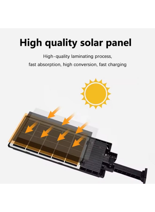 Solar-powered outdoor lights, 336 LED lights, IP65 waterproof rating, made of ABS plastic, equipped with a PIR motion sensor, suitable for gardens, walls, and streets. - Image 2